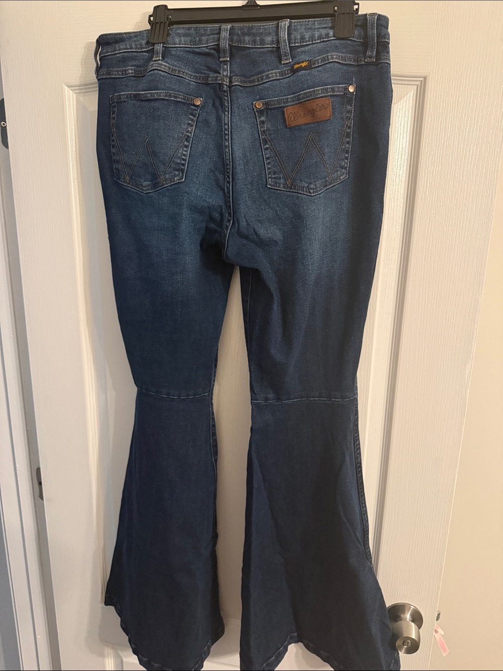 Wrangler Dark Blue Flare Jeans Wide Leg 33x34 - Picture 2 of 5